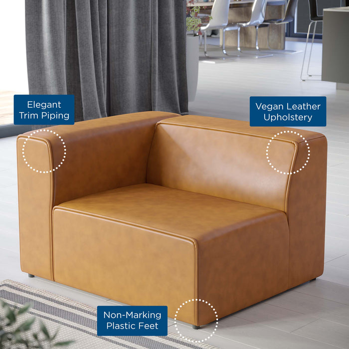 Mingle Vegan Leather Left-Arm Chair - view 11