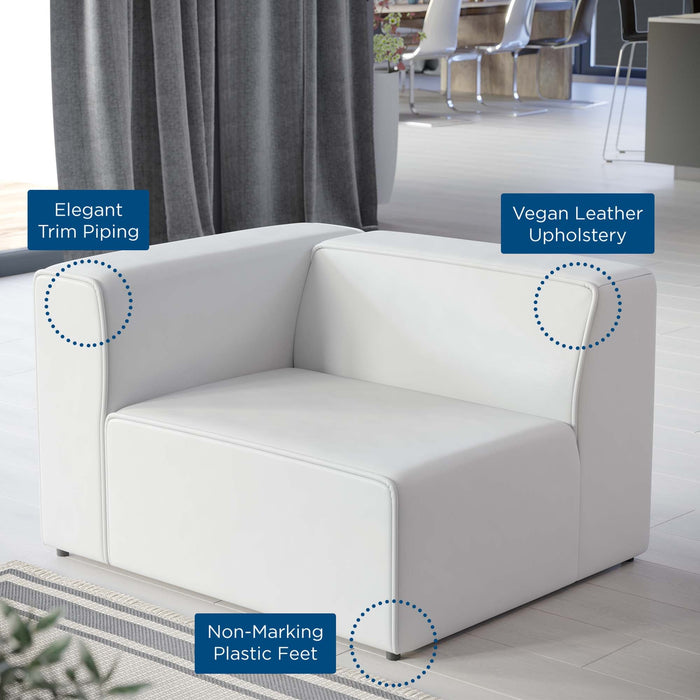 Mingle Vegan Leather Left-Arm Chair - view 18