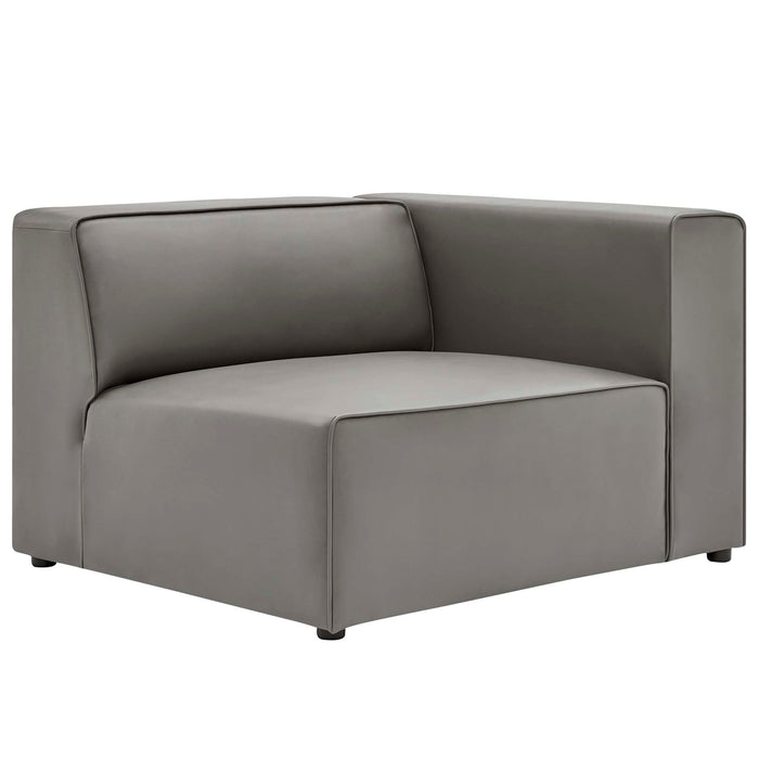 Mingle Vegan Leather Right-Arm Chair - alternate angle view