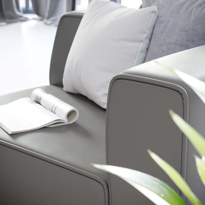 Mingle Vegan Leather Right-Arm Chair - in lifestyle setting