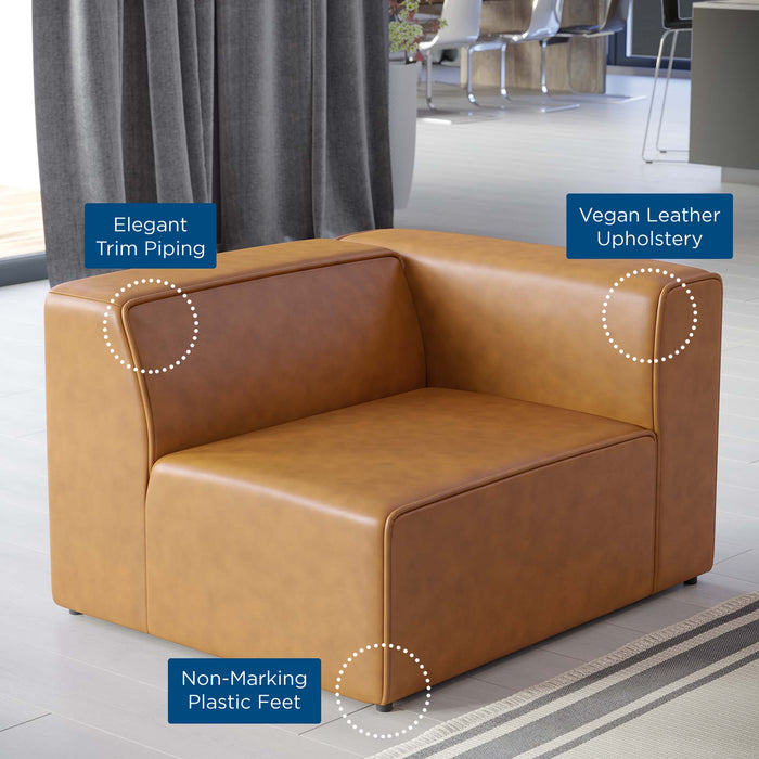 Mingle Vegan Leather Right-Arm Chair - view 10