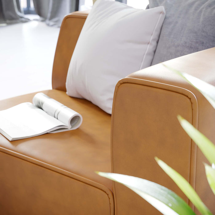 Mingle Vegan Leather Right-Arm Chair - view 11