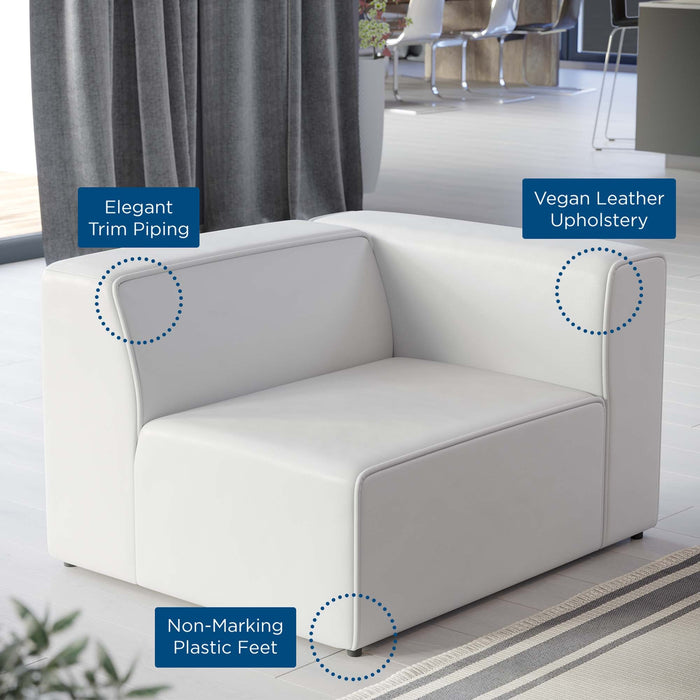 Mingle Vegan Leather Right-Arm Chair - view 17