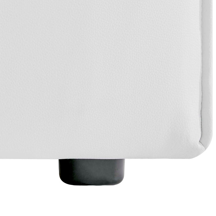 Mingle Vegan Leather Armless Chair - Stylish Modular Seating with Dense Foam Comfort & Support