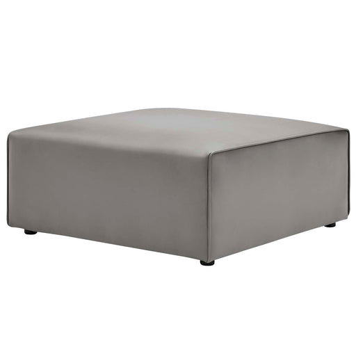Mingle Vegan Leather Ottoman Gray EEI-4624-GRY