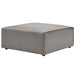 Mingle Vegan Leather Ottoman Gray EEI-4624-GRY