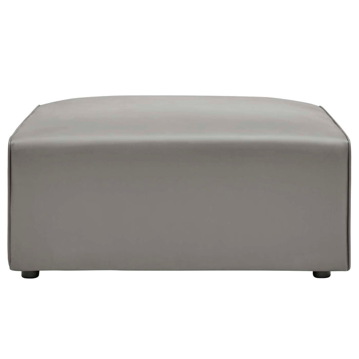 Mingle Vegan Leather Ottoman - Stylish, Generous Foam Seating for Modern Living Room Comfort and Style