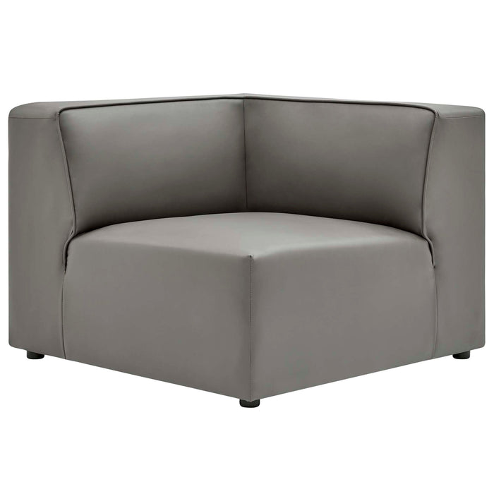 Mingle Vegan Leather Corner Chair - alternate angle view