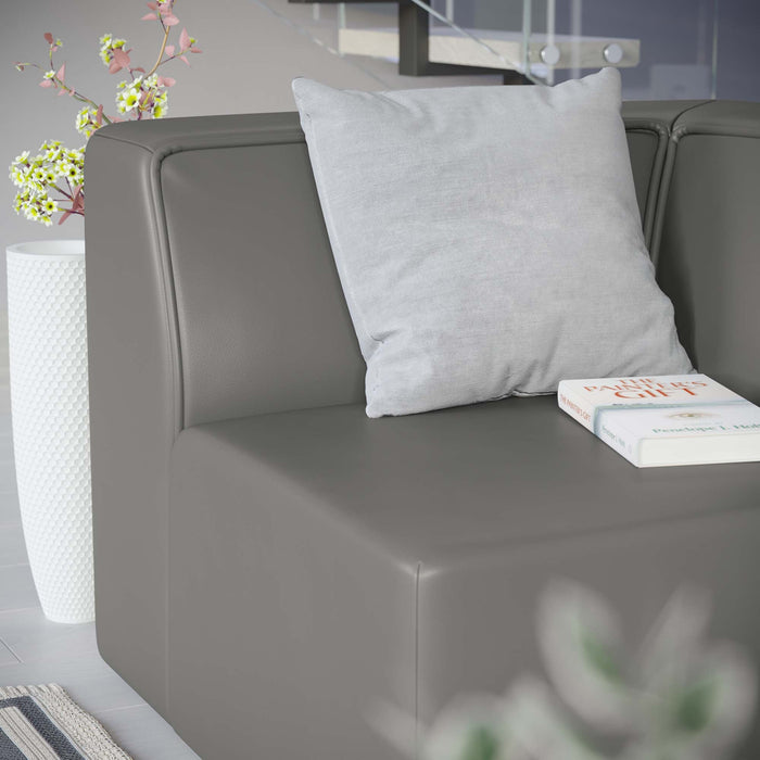 Mingle Vegan Leather Corner Chair - in lifestyle setting