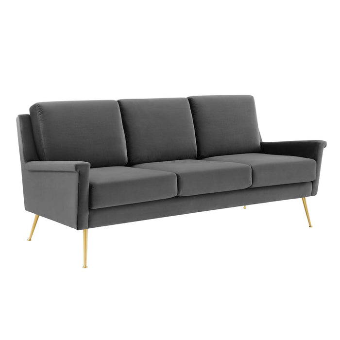 Chesapeake Performance Velvet Sofa - alternate angle view