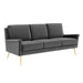 Chesapeake Performance Velvet Sofa - alternate angle view