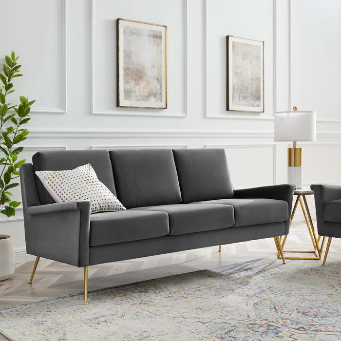Chesapeake Performance Velvet Sofa - Modway \living\sofas