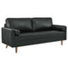 Valour Leather Sofa Black