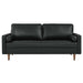 Valour Leather Sofa Black