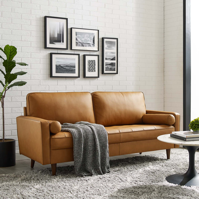 Valour Leather Sofa Tan