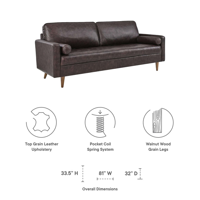 Valour 81" Leather Sofa - view 11