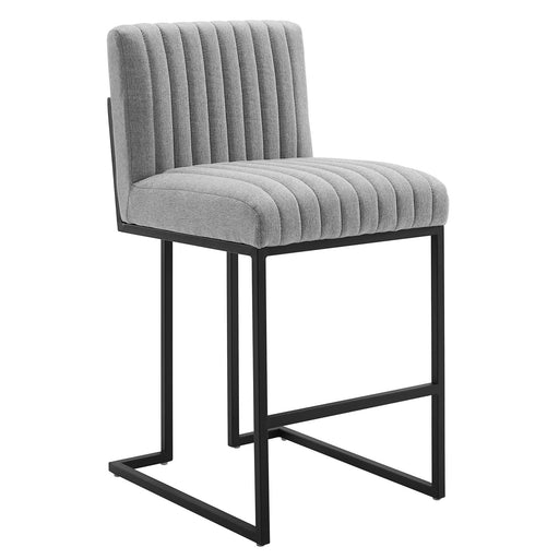 Modway Indulge Channel Tufted Fabric Counter Stool Living Room Furniture - View 23