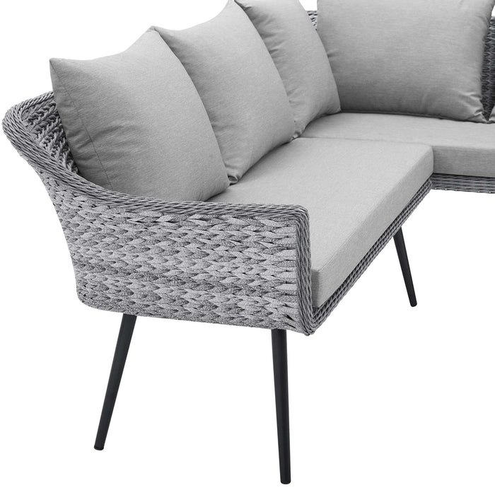 Endeavor Outdoor Patio Wicker Rattan Sectional Sofa - view 7