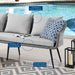 Endeavor Outdoor Patio Wicker Rattan Sectional Sofa - in lifestyle setting