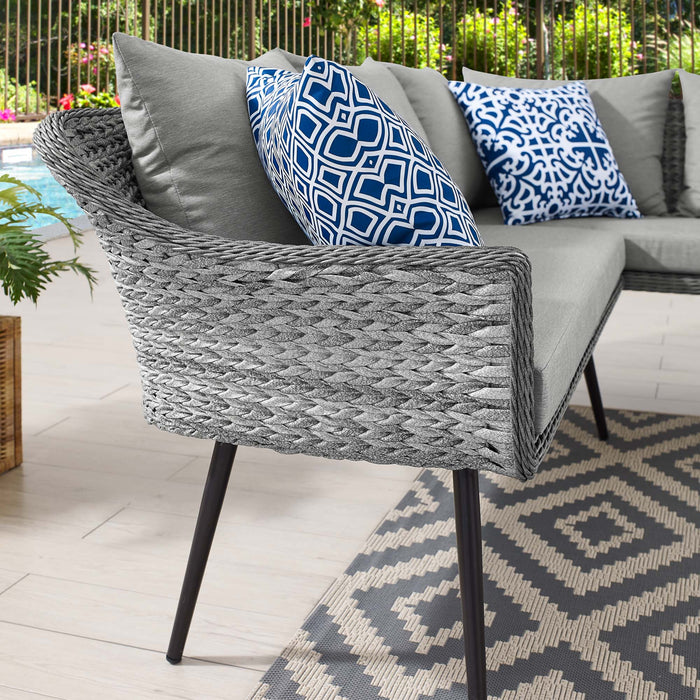 Endeavor Outdoor Patio Wicker Rattan Sectional Sofa - detail close-up