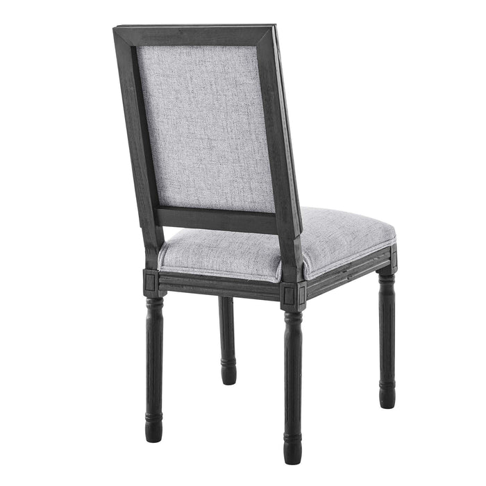 Modway Court French Vintage Upholstered Fabric Dining Side Chair - Dimensions