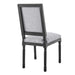 Modway Court French Vintage Upholstered Fabric Dining Side Chair - Dimensions
