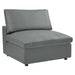 Commix Down Filled Overstuffed Vegan Leather Armless Chair - alternate angle view