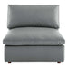 Commix Down Filled Overstuffed Vegan Leather Armless Chair - view 7