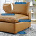 Commix Down Filled Overstuffed Vegan Leather Armless Chair - view 12