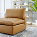 Commix Down Filled Overstuffed Vegan Leather Armless Chair - view 11