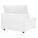 Commix Down Filled Overstuffed Vegan Leather Armless Chair - view 22
