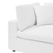 Commix Down Filled Overstuffed Vegan Leather Corner Chair White