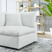 Commix Down Filled Overstuffed Vegan Leather Corner Chair White