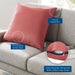 Modway Accentuate Performance Velvet Throw Pillow in 24" - side view