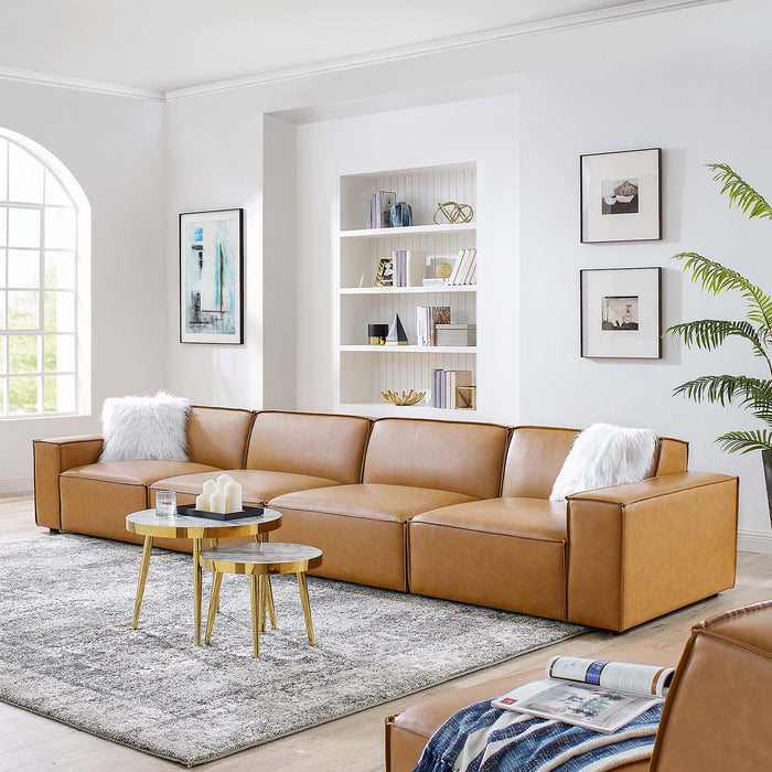 Restore Vegan Leather 4-Piece Sofa - Modway \living\sectionals