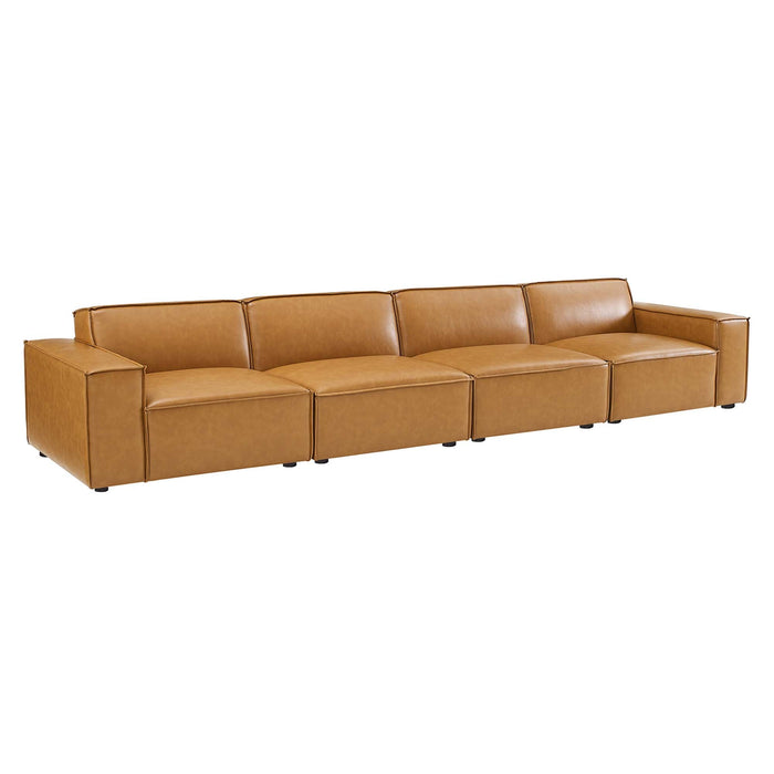 Restore Vegan Leather 4-Piece Sofa - alternate angle view