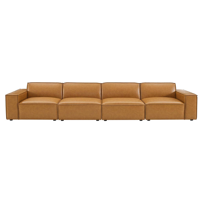 Restore Vegan Leather 4-Piece Sofa - view 10