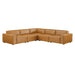 Restore 5-Piece Vegan Leather Sectional Sofa by Modway - angle view