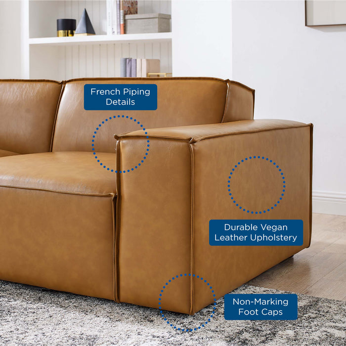Restore 6-Piece Vegan Leather Sectional Sofa by Modway - side view
