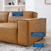 Restore 6-Piece Vegan Leather Sectional Sofa by Modway - side view