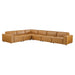 Restore 6-Piece Vegan Leather Sectional Sofa by Modway - angle view