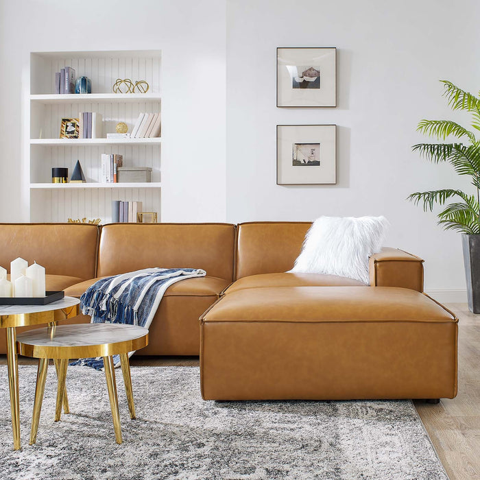 Restore 7-Piece Vegan Leather Sectional Sofa - Elegant Modular Design with Luxurious Comfort & Style