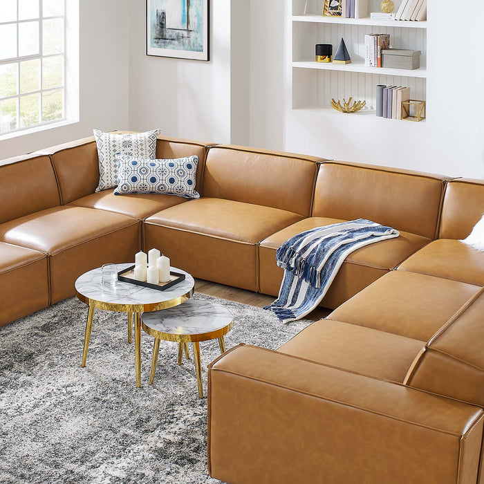 Restore 8-Piece Vegan Leather Sectional Sofa by Modway - detail close-up