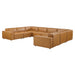 Restore 8-Piece Vegan Leather Sectional Sofa by Modway - angle view