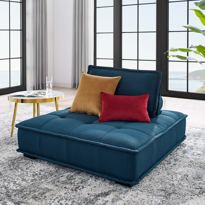 Modway Saunter Tufted Fabric Armless Chair Living Room Furniture - View 9