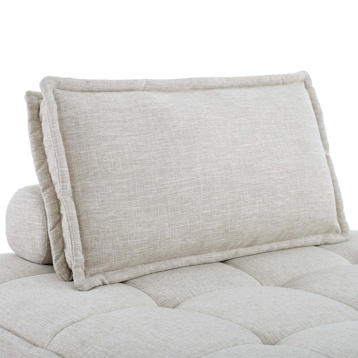 Modway Saunter Tufted Fabric Armless Chair Living Room Furniture - View 22
