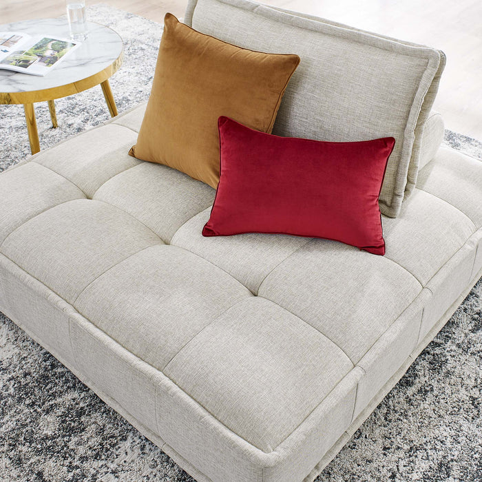 Modway Saunter Tufted Fabric Armless Chair Living Room Furniture - View 19