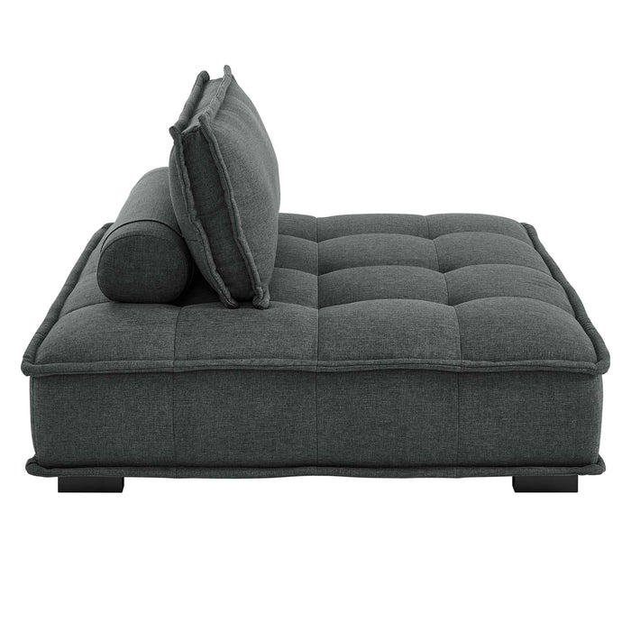 Modway Saunter Tufted Fabric Armless Chair Living Room Furniture - Close-Up
