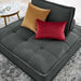 Modway Saunter Tufted Fabric Armless Chair Living Room Furniture in Blue - Detail View