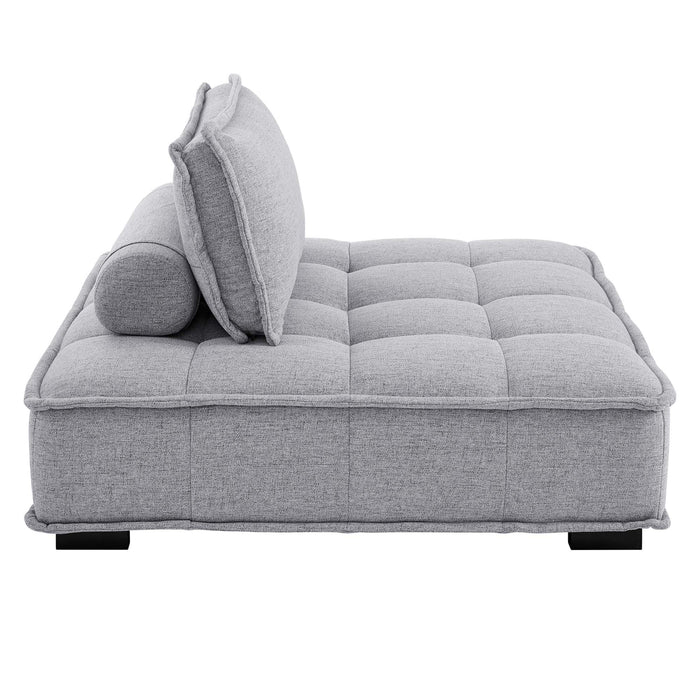 Modway Saunter Tufted Fabric Armless Chair Living Room Furniture - View 28